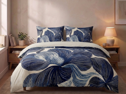 Dekbedovertrek Percale Katoen - Indigo Blend