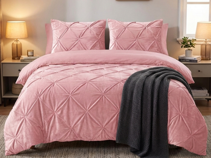 Dekbedovertrek Velvet Pintuck - Roze
