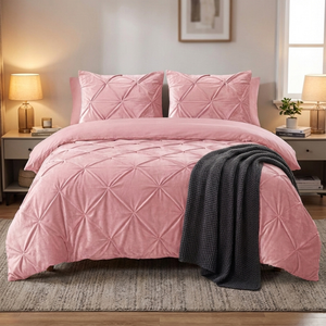 Dekbedovertrek Velvet Pintuck - Roze