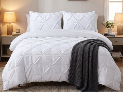 Dekbedovertrek Velvet Pintuck - Wit