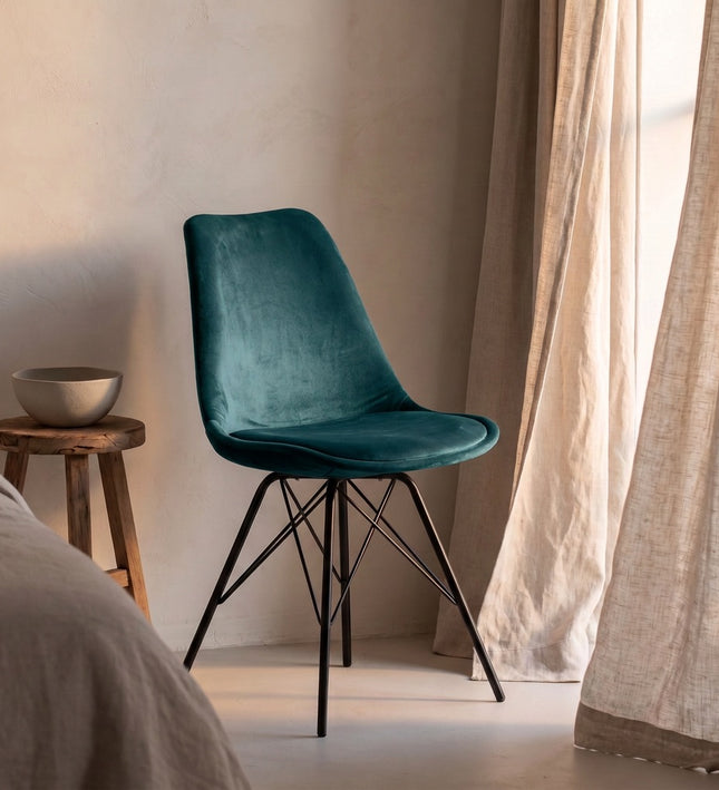 Kuipstoel Velvet - Blauw