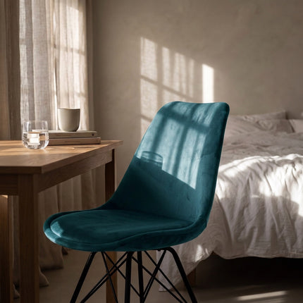 Kuipstoel Velvet - Blauw