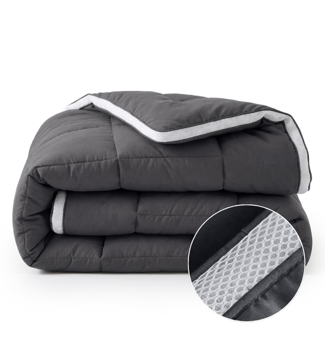 Lazy Dekbed Zonder Overtrek Zomer - 3D Air - Antraciet