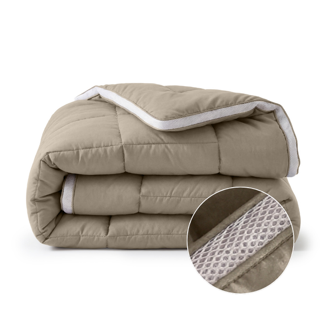Lazy Dekbed Zonder Overtrek - 3D Air - Taupe