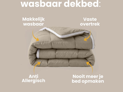 Lazy Dekbed Zonder Overtrek - 3D Air - Taupe