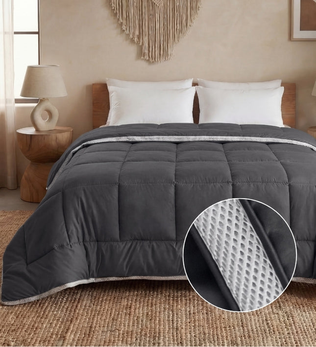 Lazy Dekbed Zonder Overtrek - 3D Air - Antraciet