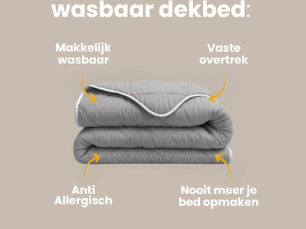 Lazy Dekbed Zonder Overtrek - Grijs