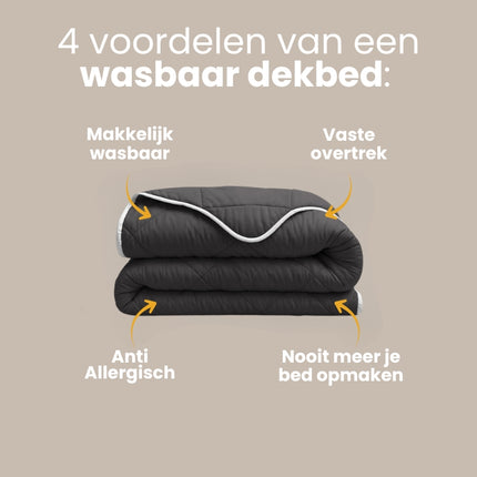 Lazy Dekbed Zonder Overtrek - Zwart