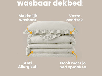 Lazy Dekbed Zonder Overtrek Ruffles - Off White