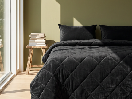 Easy Dekbed Zonder Overtrek - Velvet - Antraciet
