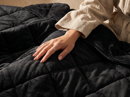 Easy Dekbed Zonder Overtrek - Velvet - Antraciet