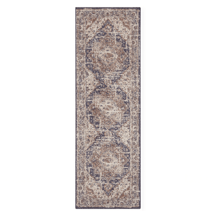 Vloerkleed Vintage Sand - Beige/Blauw