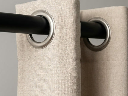Luxe Gordijnen 100% Verduisterend - Ringen - Ecru