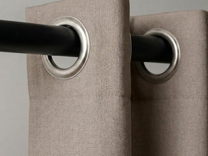 Luxe Gordijnen 100% Verduisterend - Ringen - Taupe
