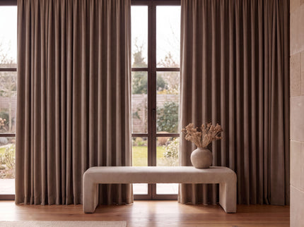 Luxe Gordijnen 100% Verduisterend - Haken - Taupe