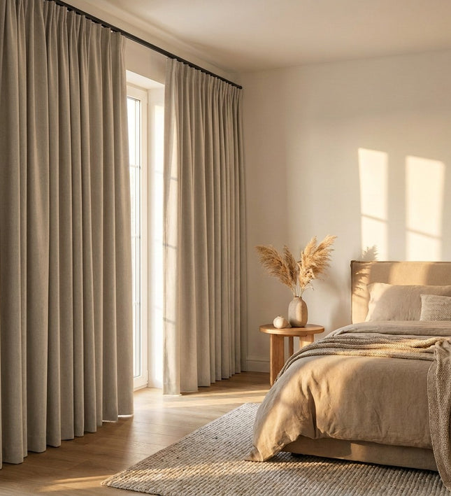 Luxe Gordijnen 100% Verduisterend - Haken - Crème