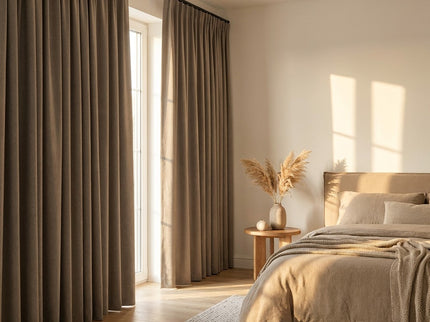 Luxe Gordijnen 100% Verduisterend - Haken - Taupe