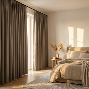 Luxe Gordijnen 100% Verduisterend - Haken - Taupe