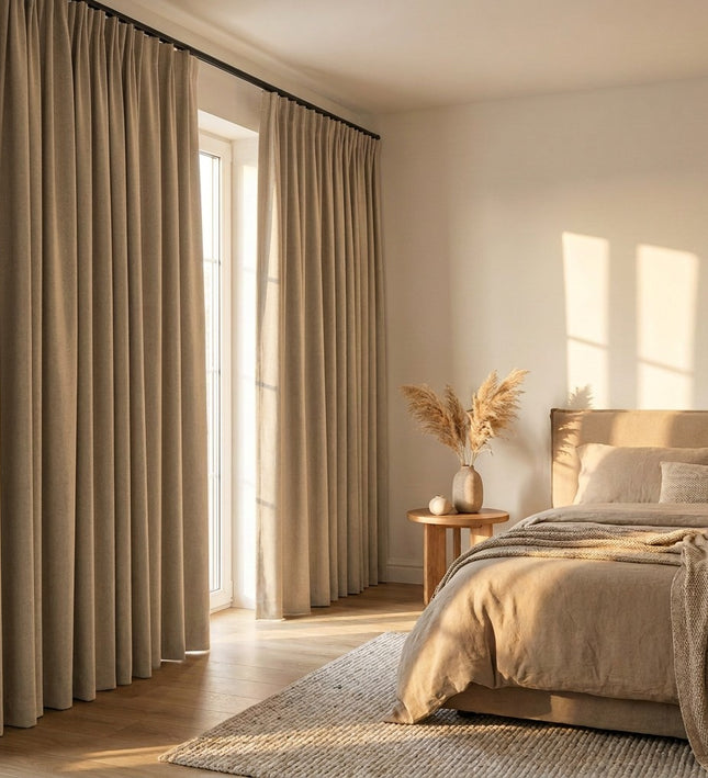 Luxe Gordijnen 100% Verduisterend - Haken - Zand