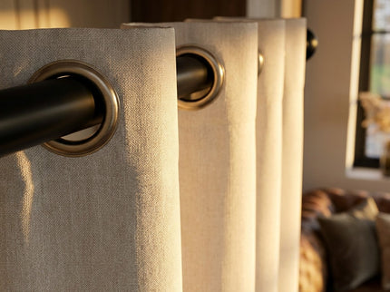 Luxe Gordijnen 100% Verduisterend - Ringen - Crème