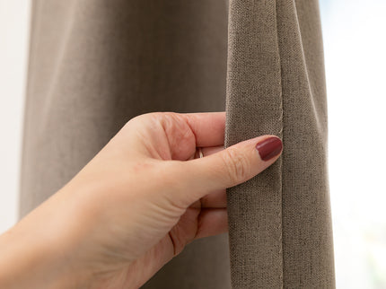 Luxe Gordijnen 100% Verduisterend - Ringen - Taupe