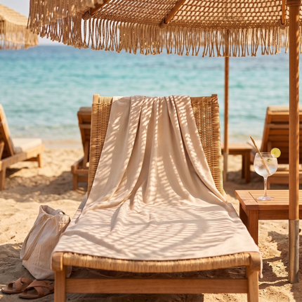 Luxe Strandlaken 100% Katoen -  Crème
