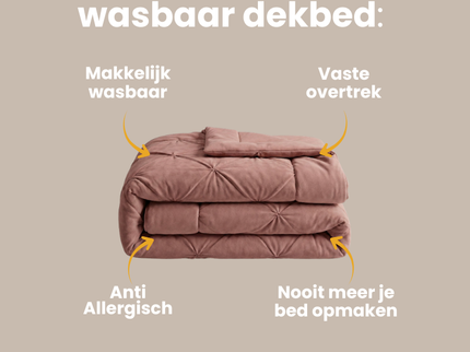 Easy Dekbed Diamond Pintuck - Roze