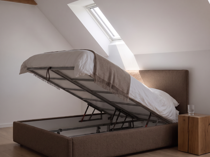Boxspring met opbergruimte Modena - Bruin