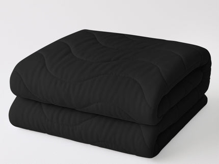 Easy Dekbed Zonder Overtrek Wave Uni - Zwart