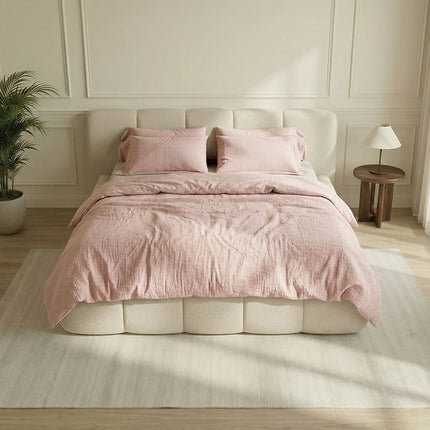 Dekbedovertrek Percale-Katoen - Mousseline - Roze