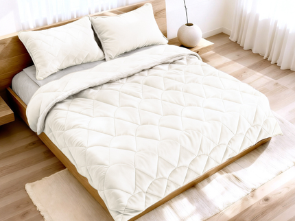 Lazy Dekbed Zonder Overtrek - Velvet - Beige/Off White