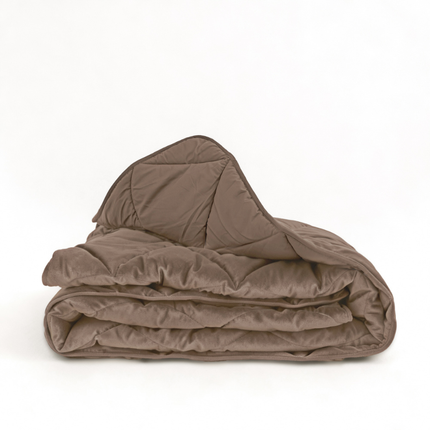 Kids Lazy Dekbed Zonder Overtrek - Velvet - Taupe/Bruin