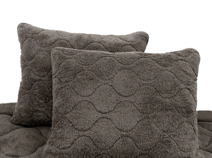 Lazy Dekbed Zonder Overtrek - Teddy - Taupe/Grijs