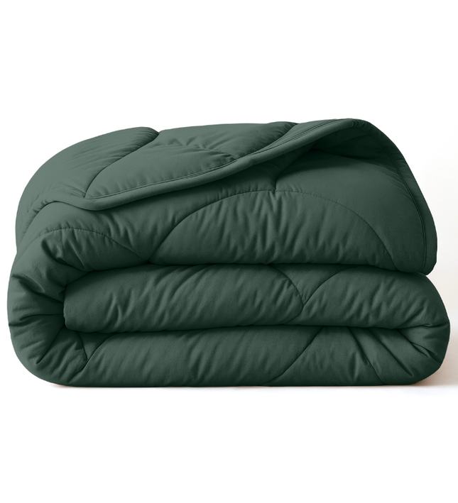 Lazy Dekbed Zonder Overtrek - Uni - Donkergroen