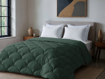 Lazy Dekbed Zonder Overtrek - Uni - Donkergroen