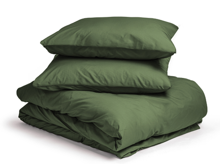 Dekbedovertrek Percale Katoen Uni - Groen