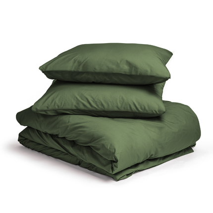 Dekbedovertrek Percale Katoen Uni - Groen