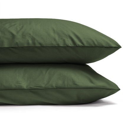 Dekbedovertrek Percale Katoen Uni - Groen