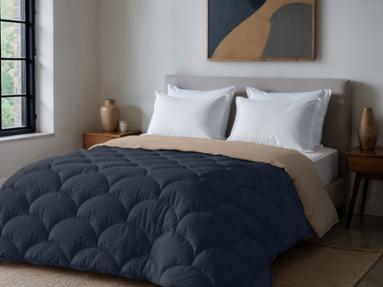 Lazy Dekbed Zonder Overtrek - Double Face - Antraciet  / Taupe