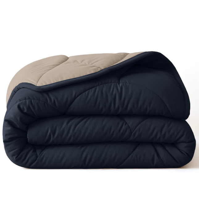 Lazy Dekbed Zonder Overtrek - Double Face - Antraciet  / Taupe