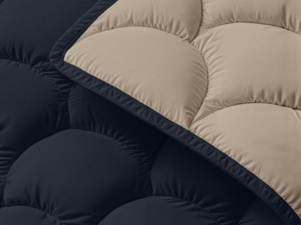 Lazy Dekbed Zonder Overtrek - Double Face - Antraciet  / Taupe