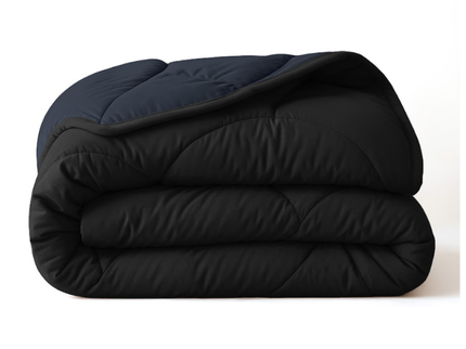 Lazy Dekbed Zonder Overtrek - Double Face - Zwart / Antraciet