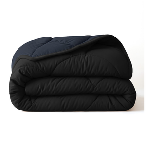 Lazy Dekbed Zonder Overtrek - Double Face - Zwart / Antraciet