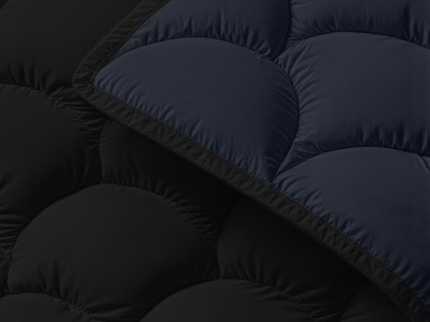 Lazy Dekbed Zonder Overtrek - Double Face - Zwart / Antraciet