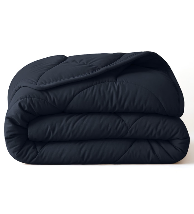 Lazy Dekbed Zonder Overtrek - Uni - Antraciet / Navy