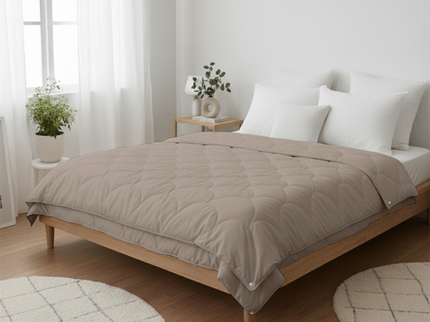 Easy Dekbed Zonder Overtrek - 4 Seizoenen - Taupe