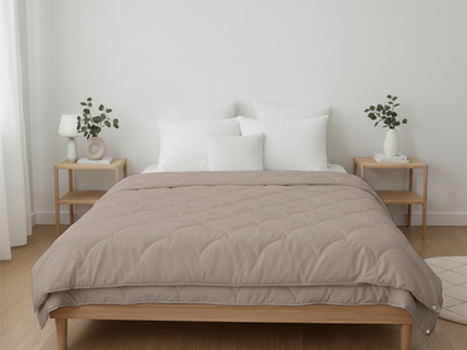 Easy Dekbed Zonder Overtrek - 4 Seizoenen - Taupe