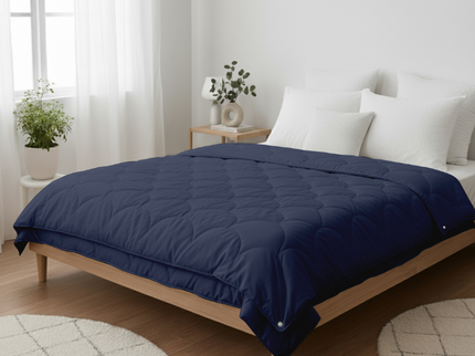 Easy Dekbed Zonder Overtrek - 4 Seizoenen - Navy