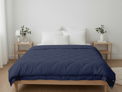Easy Dekbed Zonder Overtrek - 4 Seizoenen - Navy
