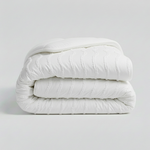 Easy Dekbed Zonder Overtrek - Japandi Waves - Wit